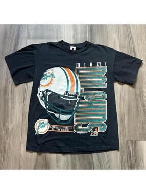Vintage 90’s Miami Dolphins Black Football NFL t shirt M